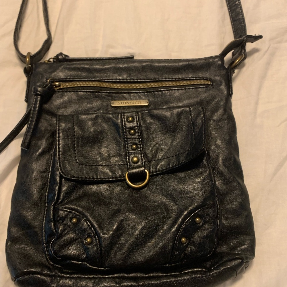 Stone & Co. Black Leather Crossbody Bag